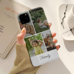 Minimalistische benutzerdefinierte Familien-4-Foto Case-Mate iPhone Hülle