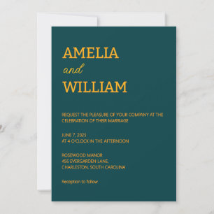Minimalistische benutzerdefinierte Hochzeitseinlad Einladung