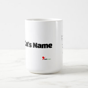 Minimalistische benutzerdefinierte Katzennamens-Ta Kaffeetasse