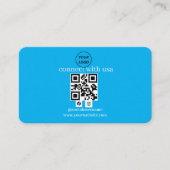 Minimalistische benutzerdefinierte Logo-QR-Code-So Visitenkarte (Vorderseite)