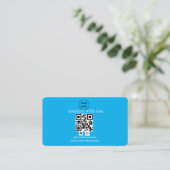 Minimalistische benutzerdefinierte Logo-QR-Code-So Visitenkarte (Stehend Vorderseite)