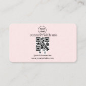 Minimalistische benutzerdefinierte Logo-QR-Code-So Visitenkarte (Vorderseite)