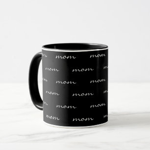Minimalistische benutzerdefinierte Mama Black Scri Tasse