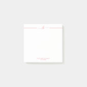 Minimalistische benutzerdefinierte rosa Script Mon Post-it Klebezettel (Vorderseite)