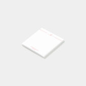 Minimalistische benutzerdefinierte rosa Script Mon Post-it Klebezettel (angewinkelt)