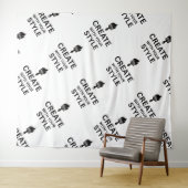 Minimalistische benutzerdefinierte Unternehmensmar Wandteppich (Beispiel (Horizontal))