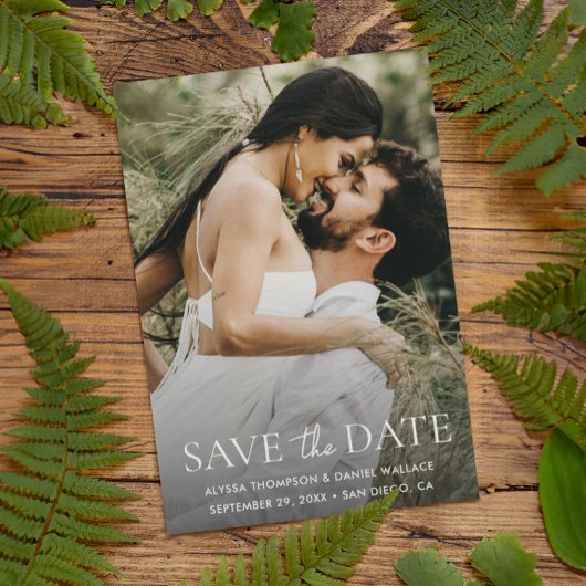 Minimalistische benutzerdefinierte vollständige Na Save The Date