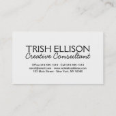 Minimalistische, benutzerdefinierte Vorlage für di Visitenkarte (Rückseite)