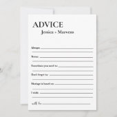 Minimalistische Beratung der Braut Einladung (Vorderseite)