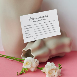 Minimalistische Beratung und Wünsche der künftigen Hinweiskarte