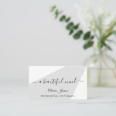 Minimalistische Beratung zur psychischen Gesundhei Visitenkarte (Stehend Vorderseite)