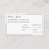 Minimalistische Beratung zur psychischen Gesundhei Visitenkarte (Rückseite)