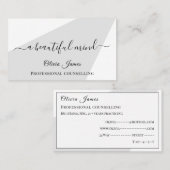 Minimalistische Beratung zur psychischen Gesundhei Visitenkarte (Vorne/Hinten)