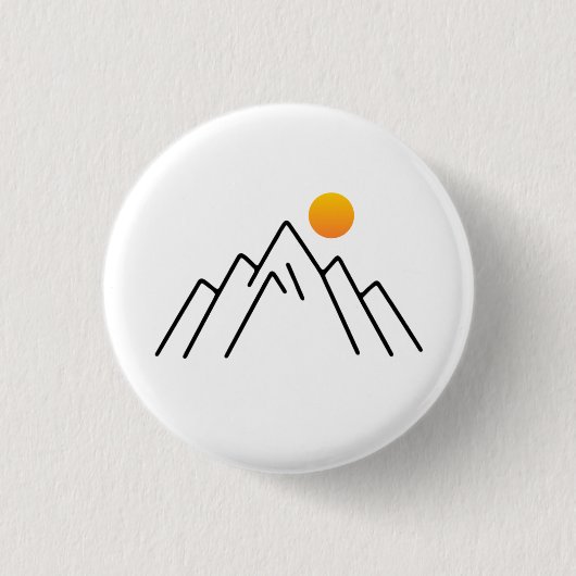 Minimalistische Berge: Ein naturlich Inspiriertes Button (Vorderseite)