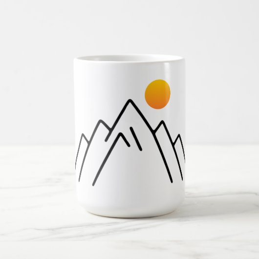 Minimalistische Berge: Ein naturlich Inspiriertes  Kaffeetasse (Mittel)