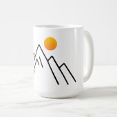Minimalistische Berge: Ein naturlich Inspiriertes  Kaffeetasse (VorderseiteRechts)