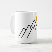 Minimalistische Berge: Ein naturlich Inspiriertes  Kaffeetasse (Vorderseite Links)