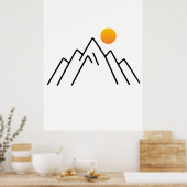 Minimalistische Berge: Ein naturlich Inspiriertes Poster (Küche)