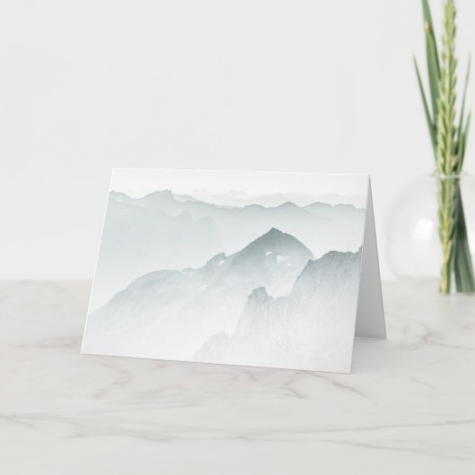 Minimalistische Berge Karte (Vorderseite)