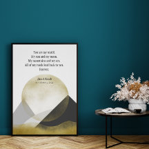 Minimalistische Berge Landschaft Elegante Hochzeit