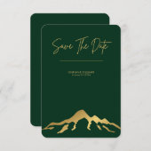 Minimalistische Bergeinladung Save the Date Einladung (Vorne/Hinten)
