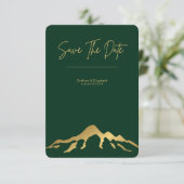 Minimalistische Bergeinladung Save the Date Einladung (Stehend Vorderseite)