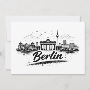 Minimalistische Berlin Deutschland Stadtansicht Ku Karte