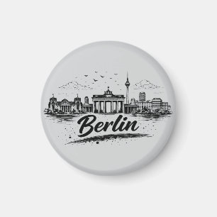 Minimalistische Berlin Deutschland Stadtansicht Ku Magnet