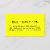 Minimalistische Beruflich-gelbe Monogramm Visitenkarte (Rückseite)