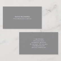 Minimalistische Beruflich-Grau-Visitenkarte