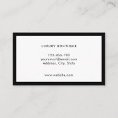 Minimalistische Beruflich Luxus-Boutique Visitenkarte (Rückseite)