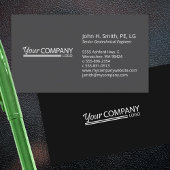 Minimalistische, Berufliche 2-Tone-Schwarzkohle Visitenkarte