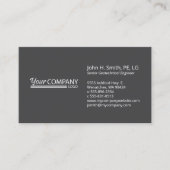 Minimalistische, Berufliche 2-Tone-Schwarzkohle Visitenkarte (Vorderseite)