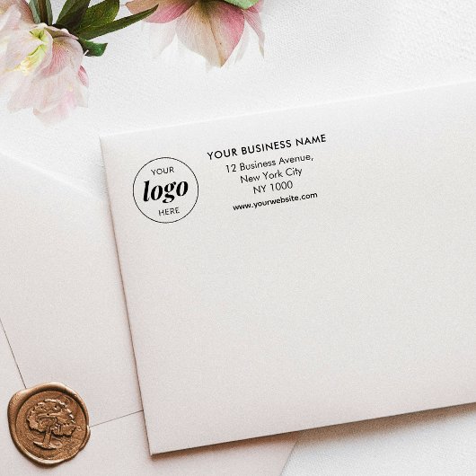 Minimalistische Berufliche Anschrift des Unternehm Gummistempel