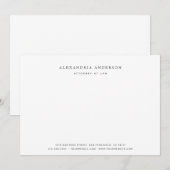 Minimalistische Berufliche Anwaltskarte Mitteilungskarte (Vorne/Hinten)