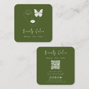Minimalistische Berufliche Beauty Salon Visitenkar Begleitkarte