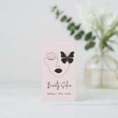 Minimalistische Berufliche Beauty Salon Visitenkar Begleitkarte (Stehend Vorderseite)
