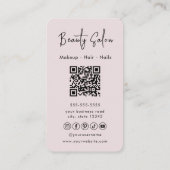 Minimalistische Berufliche Beauty Salon Visitenkar Begleitkarte (Rückseite)