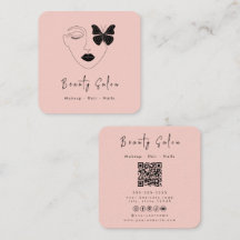 Minimalistische Berufliche Beauty Salon Visitenkar