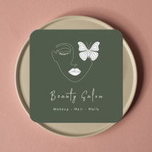 Minimalistische Berufliche Beauty Salon Visitenkar