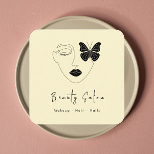 Minimalistische Berufliche Beauty Salon Visitenkar Quadratische Visitenkarte