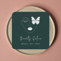 Minimalistische Berufliche Beauty Salon Visitenkar