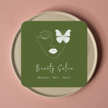 Minimalistische Berufliche Beauty Salon Visitenkar