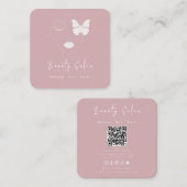 Minimalistische Berufliche Beauty Salon Visitenkar Quadratische Visitenkarte (Vorne/Hinten)