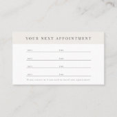 Minimalistische Berufliche Beige-Anstellungskarte Visitenkarte (Vorderseite)