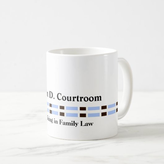 Minimalistische Berufliche Blue Links Kaffeetasse (VorderseiteRechts)