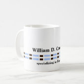 Minimalistische Berufliche Blue Links Kaffeetasse (Vorderseite Links)