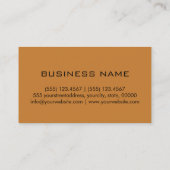 Minimalistische Berufliche Bronze-Monogramm Visitenkarte (Rückseite)