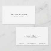 Minimalistische Berufliche Business Card Visitenkarte (Vorne/Hinten)