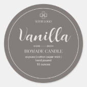 Minimalistische Berufliche Etiketten Runder Aufkleber (Vorderseite)